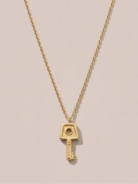 Gold Key Pendant Necklace - Electric Picks